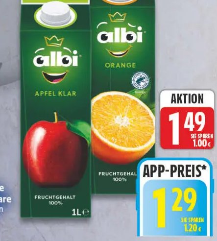 Albi Fruchtsäfte oder Nektare
