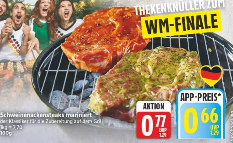 Schweinenackensteaks mariniert