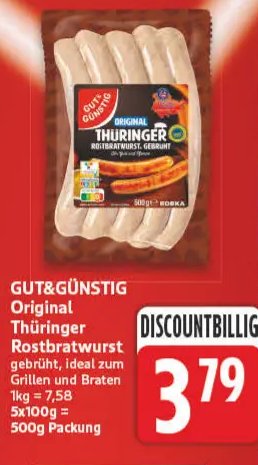 Original Thüringer Rostbratwurst