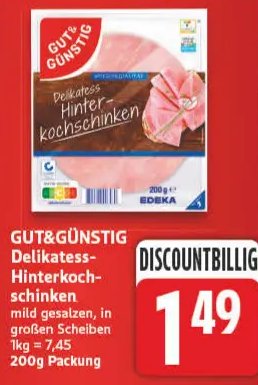Delikatess-Hinterkochschinken