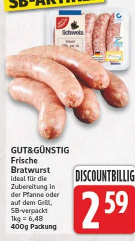 Frische Bratwurst
