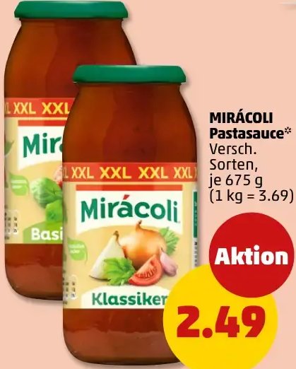 MIRÁCOLI Pastasauce