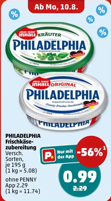 PHILADELPHIA Frischkäsezubereitung