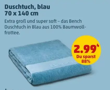 Duschtuch, blau