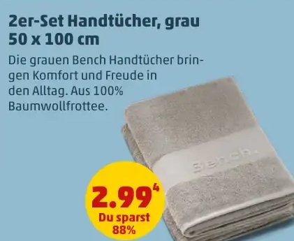 2er-Set Handtücher, grau