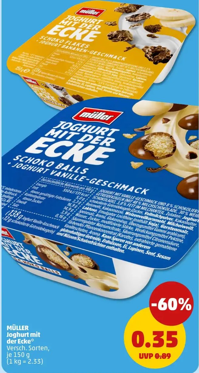 MÜLLER Joghurt mit der Ecke