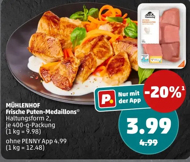 MÜHLENHOF Frische Puten-Medaillons