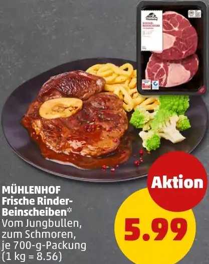 MÜHLENHOF Frische Rinder-Beinscheiben