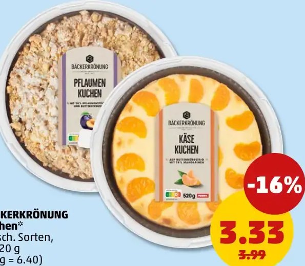 BÄCKERKRÖNUNG Kuchen