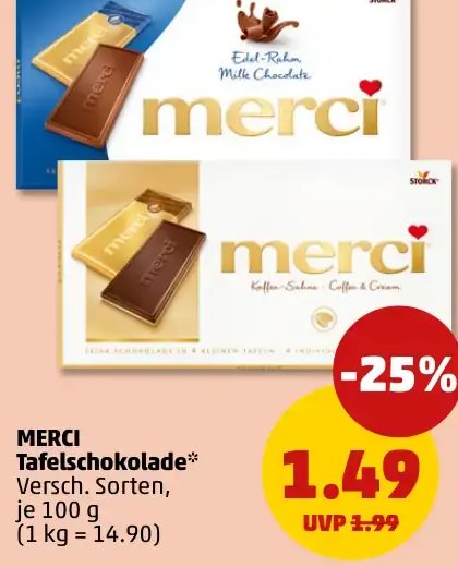 MERCI Tafelschokolade*