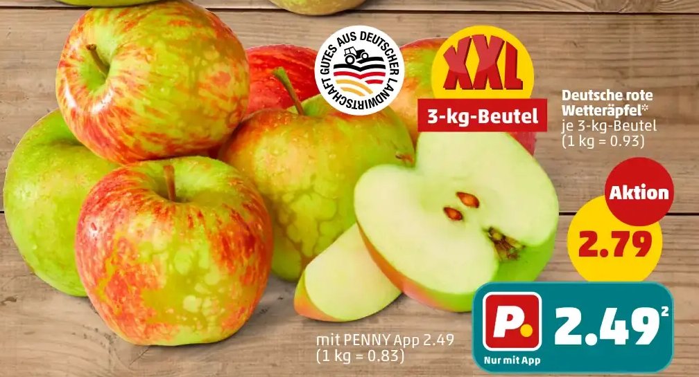 Deutsche rote Wetteräpfel