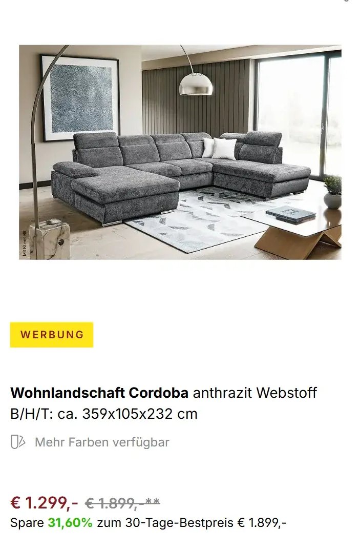 Wohnlandschaft Cordoba