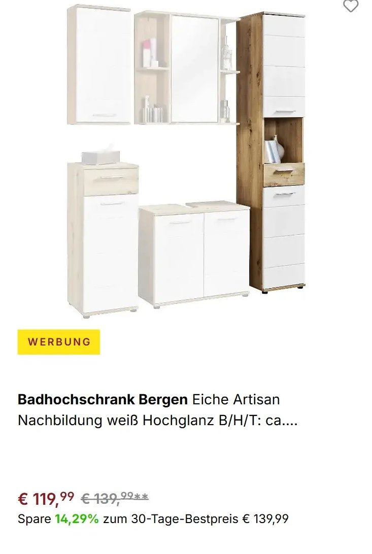 Badhochschrank Bergen