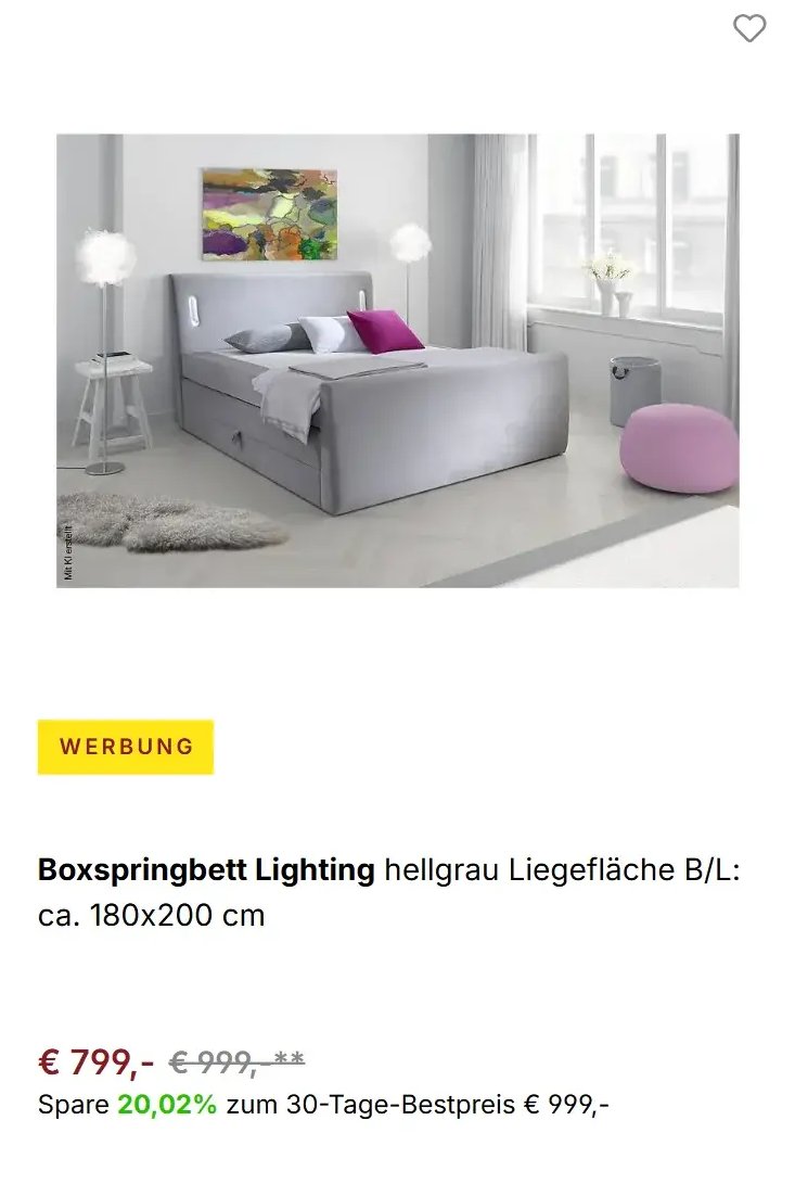 Boxspringbett Lighting