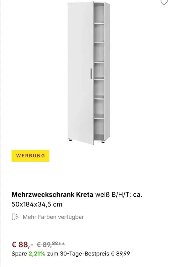 Mehrzweckschrank Kreta weiß