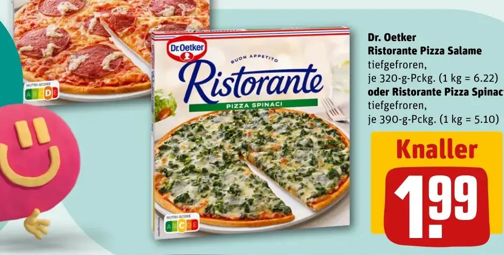 Dr. Oetker Ristorante Pizza Salame oder Ristorante Pizza Spinaci