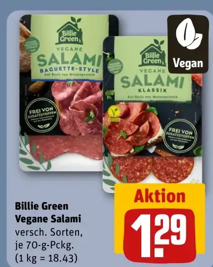 Billie Green Vegane Salami