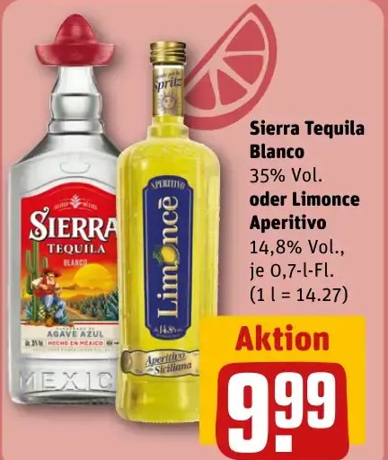 Sierra Tequila Blanco oder Limonce Aperitivo