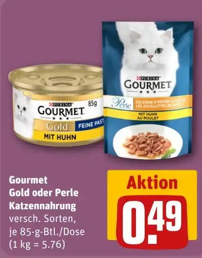 Gourmet Gold oder Perle Katzennahrung