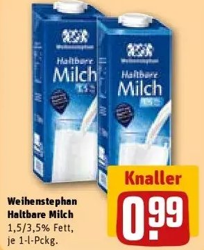 Weihenstephan Haltbare Milch