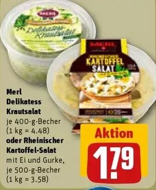 Merl Delikatess Krautsalat oder Rheinischer Kartoffel-Salat