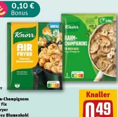 Knorr Fix Rahm-Champignons oder Fix Air Fryer Cheesy Blumenkohl