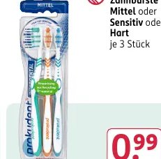 Prokudent Zahnbürste Mittel oder Sensitiv oder Hart