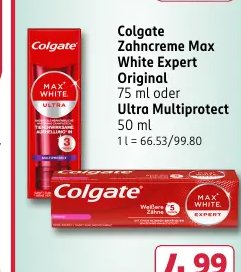 Colgate Zahncreme Max White Expert Original, Ultra Multiprotext oder Total