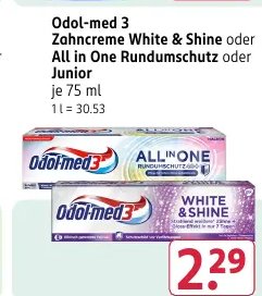 Odol-med 3 Zahncreme White & Shine oder All in One Rundumschutz oder Junior
