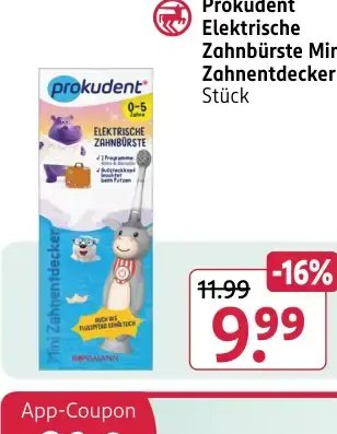 Prokudent Elektrische Zahnbürste Mini Zahnentdecker