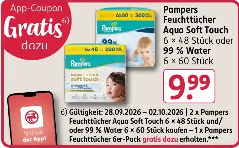 Pampers Feuchttücher Aqua Soft Touch