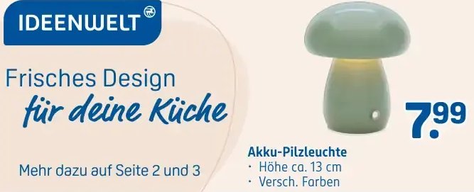 Akku-Pilzleuchte