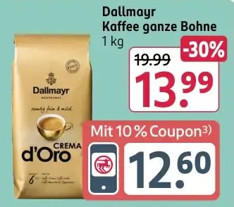 Dallmayr Kaffee ganze Bohne