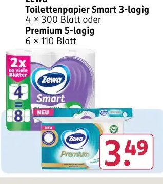 Zewa Toilettenpapier Smart 3-lagig