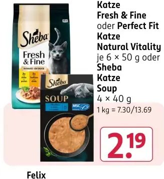 Sheba Katze Fresh & Fine oder Perfect Fit Katze Natural Vitality