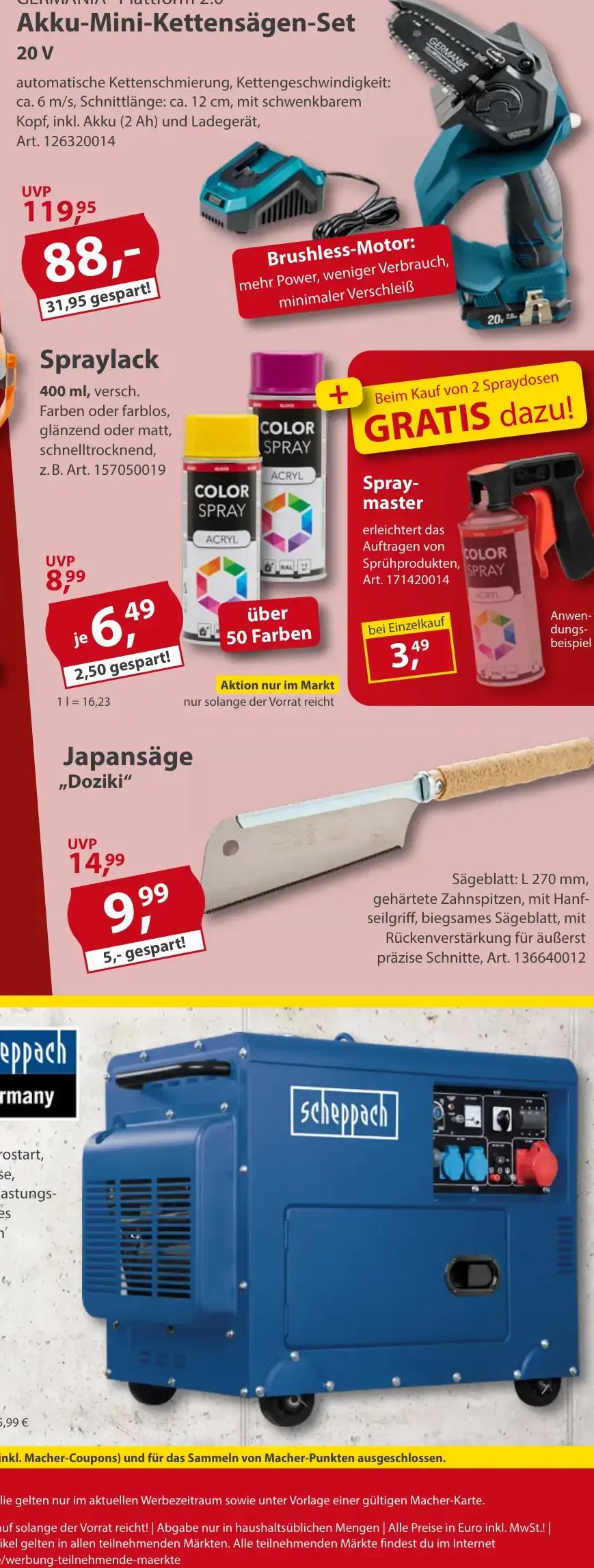 Akku-Mini-Kettensägen-Set