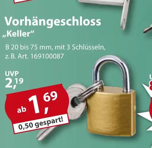 Vorhängeschloss „Keller“