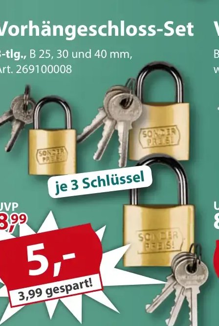Vorhängeschloss-Set