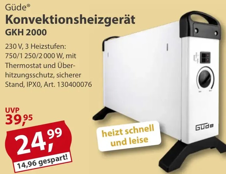 Güde® Konvektionsheizgerät GKH 2000