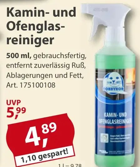 Kamin- und Ofenglasreiniger