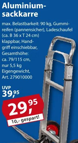 Aluminium-sackkarre