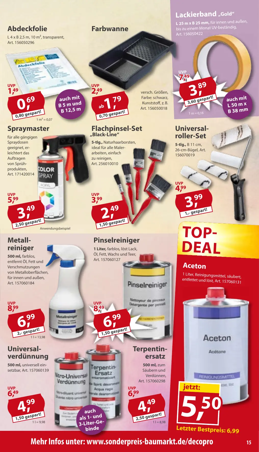 Sonderpreis Baumarkt Prospekt Seite 15