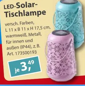 LED-Solar-Tischlampe
