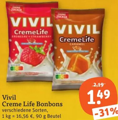 Vivil Creme Life Bonbons