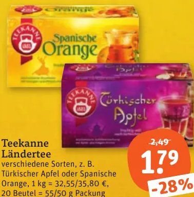 Teekanne Ländertee
