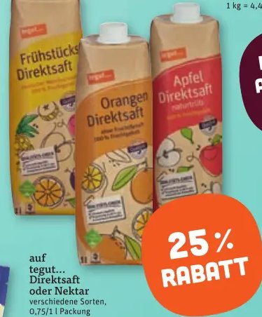 tegut... Direktsaft oder Nektar