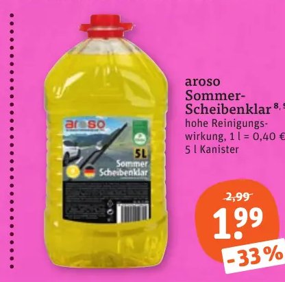 aroso Sommer-Scheibenklar