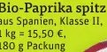 Bio-Paprikaspitz