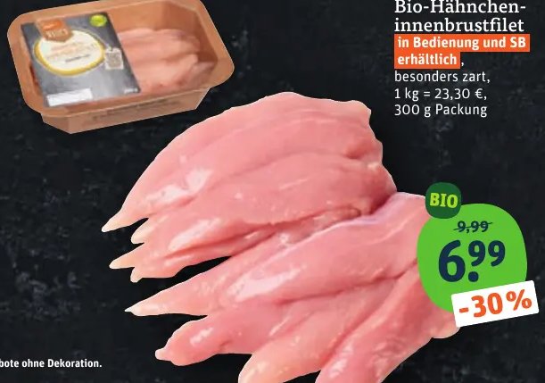 Bio-Hähnchen-Innenbrustfilet