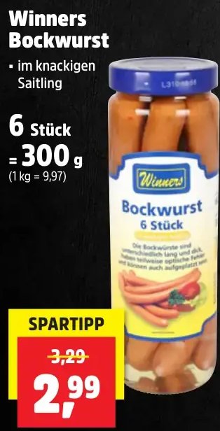 Winners Bockwurst